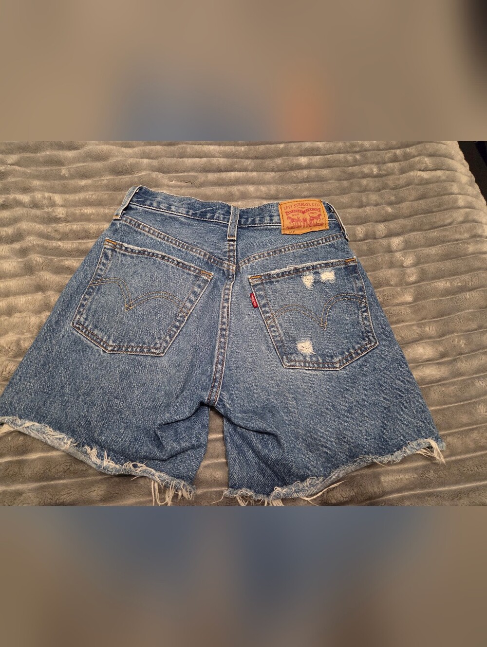 Levi's 501 Blue Cutoff Denim Shorts